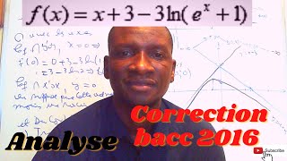 Analyse  Correction bacc 2016 [upl. by Ahsenwahs]