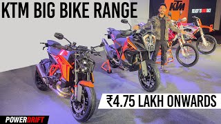 KTM HighPerformance Motorcycle Range Launched at ₹475 Lakh in India  PowerDrift QuickEase [upl. by Odlauso]