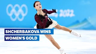 ⛸ Anna Shcherbakova wins Womens Gold  Figure Skating Beijing 2022  Free Skate highlights [upl. by Taima]