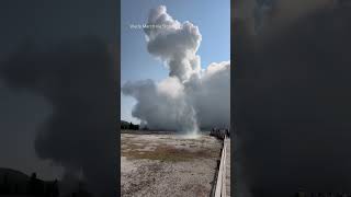 Tourists run for safety after surprise eruption in Yellowstone [upl. by Ewen]