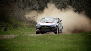 Mitsubishi Evo X Rally Test with Rifat Sungkar  Oregon Trail Rally 2013 [upl. by Soisanahta232]