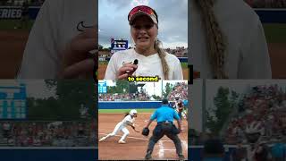 Ashton Maloney on the squeeze bunt that helped Texas reach WCWS finals 🤘 shorts [upl. by Caton]