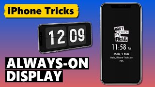 AlwaysOn Display auf dem iPhone als Sperrbildschirm amp als Nachtuhr 🕒📲 [upl. by Sky]