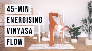 45MINUTE ENERGISING VINYASA  Fluid Yoga  CAT MEFFAN [upl. by Lourdes]