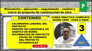 PLANEACION Y CONTROL DE OBRA  PROJECT [upl. by Najib]