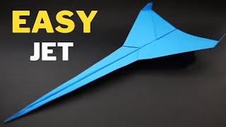 How to make Easy Paper Jet Plane  Origami Tutorial [upl. by Yecats]