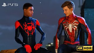 SpiderMan Miles Morales The Spider verse Suit Walkthrough Gameplay PS5 4K 60FPS HDR Part1 [upl. by Airyk]