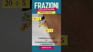 Frazioni  Moltiplicazione  Semplificazione a Croce [upl. by Tiana576]