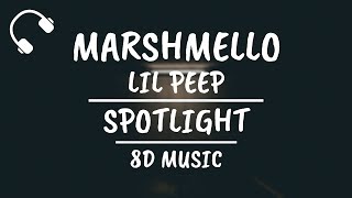 Marshmello x Lil Peep  Spotlight 8D AUDIO [upl. by Isnyl]