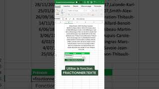 Fractionner du texte sur plusieurs cellules sur Excel [upl. by Zoltai]