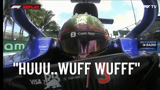 Ricciardo Hialrious Team Radio after P4 in Sprint Race Miami [upl. by Ettenoitna]