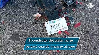 Motociclista muere tras ser atropellado sobre la autopista MéxicoPachuca [upl. by Ringler296]