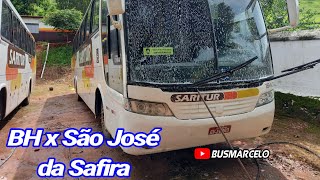 Nova linha da Saritur Belo Horizonte X São José da Safira  Vídeos extras [upl. by Ahsihat]