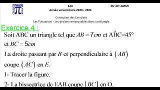 Exercice 2  Droites remarquables dans un triangle [upl. by Pazice763]