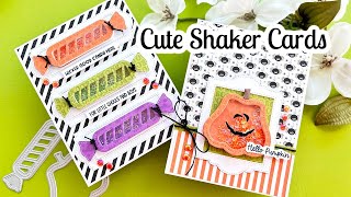 Happy Haunting Shaker Cards  Queen amp Co  Two Cute to Spook Halloween Shaker Cards [upl. by Nereids966]