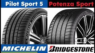 Michelin Pilot Sport 5 vs Bridgestone Potenza Sport [upl. by Neilla]