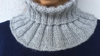 EN KOLAY BOYUNLUK ÖRGÜ EASY NECK KNIT [upl. by Matheny807]