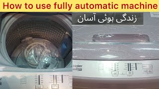 Automatic washing machine  How to use Haier HWM 801269 top loaded New Arrival 2024 [upl. by Dalohcin]