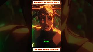 Goddess of Death Hela vs Fire Demon Surter marvel shorts mcu [upl. by Abrams701]