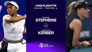 Sloane Stephens vs Angelique Kerber  2024 Miami Round 1  WTA Match Highlights [upl. by Zenda]