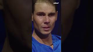 Rafael Nadal brought to tears in emotional scenes after Roger Federers final match shorts [upl. by Armalda494]