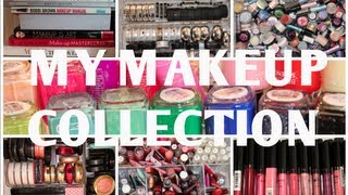 ♡ Makeup Collection 2013 ♡ Vanity Tour ♡ Storage and Organization ♡ [upl. by Ssalguod]