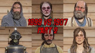 Red Dead Redemption 2 1899 vs 1907 Characters Changes Part 2 [upl. by Townsend]