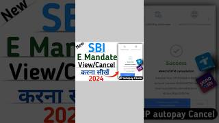 how to cancel e mandate in sbi  Viewmodifycancel e mandate by SBI INVESTAP APP 2024 [upl. by Su]