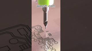 PCB milling in oil cnc wegstr satysfying video [upl. by Aletsirc]