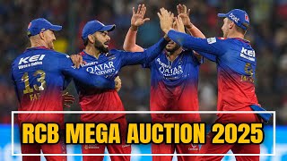 RCB MEGA AUCTION 2025  IPL 2025 MEGA AUCTION  ROYAL CHALLENGERS BENGALURU [upl. by Ednihek]