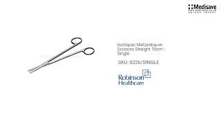 Instrapac Metzenbaum Scissors Straight 18cm Single 8226 SINGLE [upl. by Ydoc9]