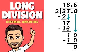 Long Division with Decimal Answers  How to use Long Division [upl. by Ahsiym986]