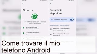 Come trovare il mio telefono Android [upl. by Pirri]