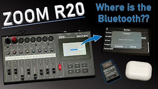 ZOOM R20 multitrack recorder and BTA1 Bluetooth adapter  does it work without a functioning app [upl. by Shelagh]