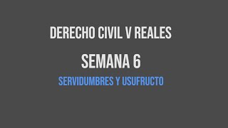 Servidumbres y Usufructo [upl. by Adnoval]