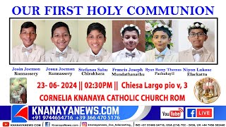 OUR FIRST HOLY COMMUNION  Chiesa Largo pio v 3 ROM  KNANAYANEWSCOM [upl. by Brodench]