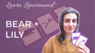 BEAR  LILY  Lenormand Card Combinations lenormand learnlenormand lenormandcardcombinations [upl. by Maximilien]