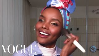 Halima Adens Epic Guide to Glowing Skin amp Golden Eyes  Beauty Secrets  Vogue [upl. by Anuayek]