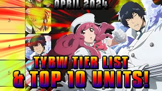 APRIL 2024 UPDATED TYBW TIER LIST  TOP 10 TYBW CHARACTERS Bleach Brave Souls [upl. by Nina]