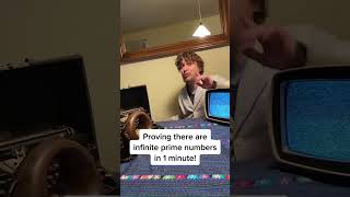 Proving there are INFINITE Prime Numbers in 1 Minute shorts [upl. by Nitsua]