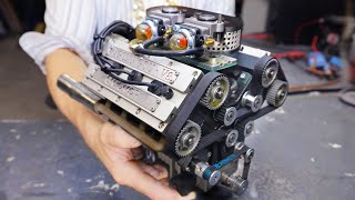 Miniature V8 Engine Runs like the Real Thing  78cc DOHC 6HP [upl. by Gierc]