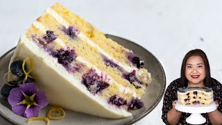 Lemon Blueberry Cake with Cream Cheese Frosting [upl. by Eserrehs]