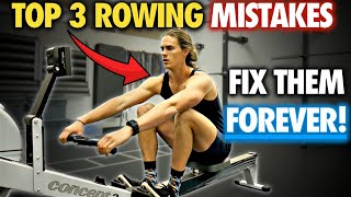 Rowing Machine TOP 3 MISTAKES AND DRILLS TO FIX THEM [upl. by Brindell]