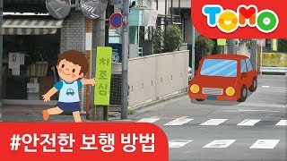 안전한 보행 방법  길건너기  교통안전교육  도로  TOMO  토모키즈 [upl. by Nonnac]