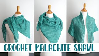 Crochet The Easiest Shawl EVER Malachite Crochet Shawl [upl. by Krum429]