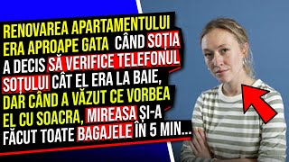 Renovarea apartamentului era aproape Gata când soția a decis să Verifice Telefonul Soțului cât [upl. by Scot]