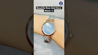 Ladies Rose Gold Silver Watch  925 Silver Watch design  silver watch shorts [upl. by Romo]