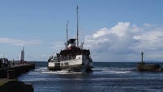 PS Waverley paddle steamer boat heading on a trip to Ailsa Craig [upl. by Ellynn]