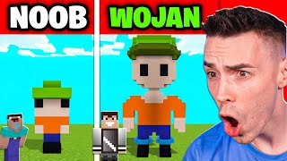 NOOBEK vs WOJAN w BUDOWANIU w Minecraft [upl. by Enila]