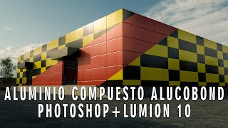 CREAR ALUMINIO COMPUESTO ALUCOBOND TEXTURA Y RENDER EN LUMION 10 [upl. by Eleynad]